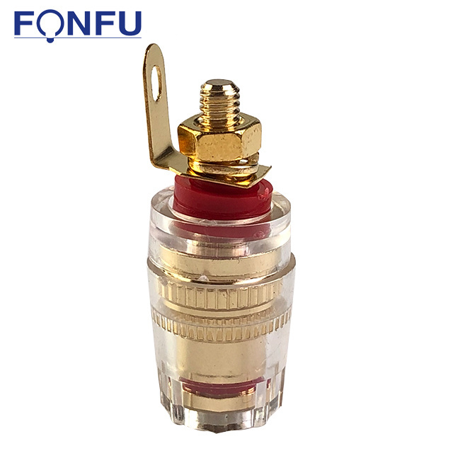 Banana Connector 4mm Thread Gold-platedAmplifier Speaker Spade Terminal Binding Post Banana Plug Socket Connector 33MM