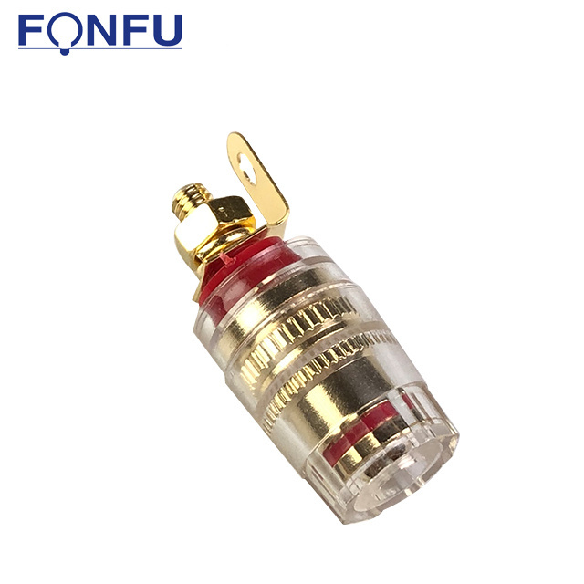 Banana Connector 4mm Thread Gold-platedAmplifier Speaker Spade Terminal Binding Post Banana Plug Socket Connector 33MM