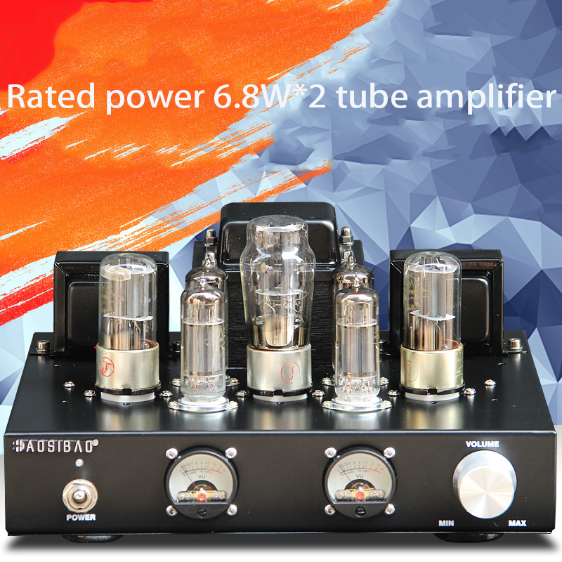 KYYSLB 220v 6.8w*2 Fever HIFI Tube Amplifier Scaffolding Tube Amplificador Class A Single-ended Parallel Pure Tube Amplifier