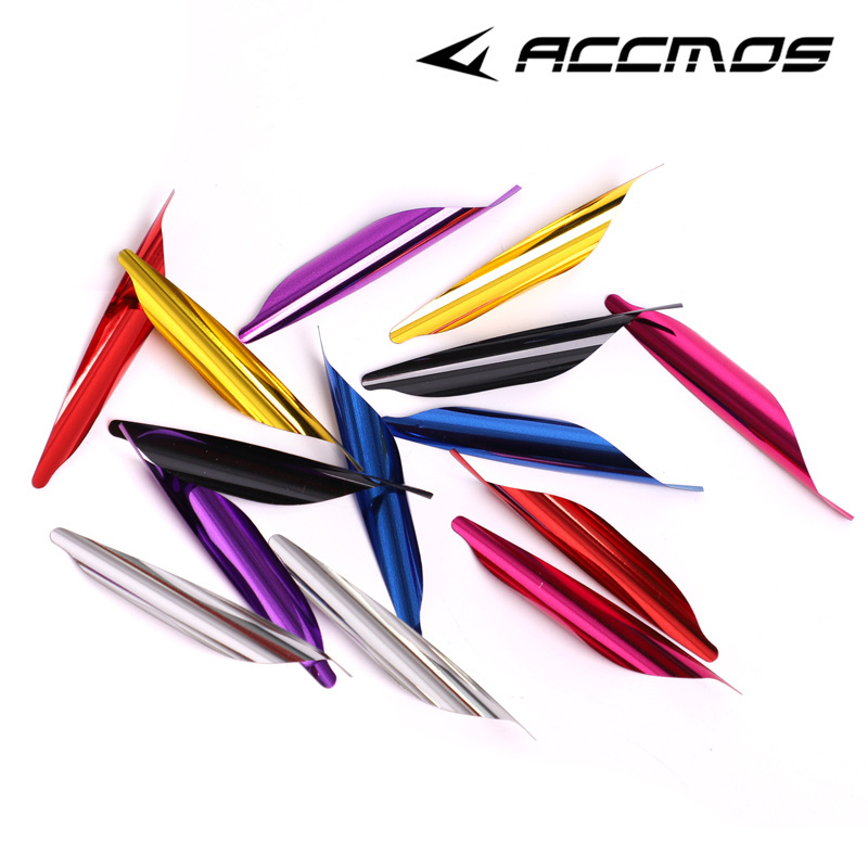 50pcs/pack Archery 1.8 inch  spin Feather RW DIY Arrow Archery With sticker Tape Spin Vans