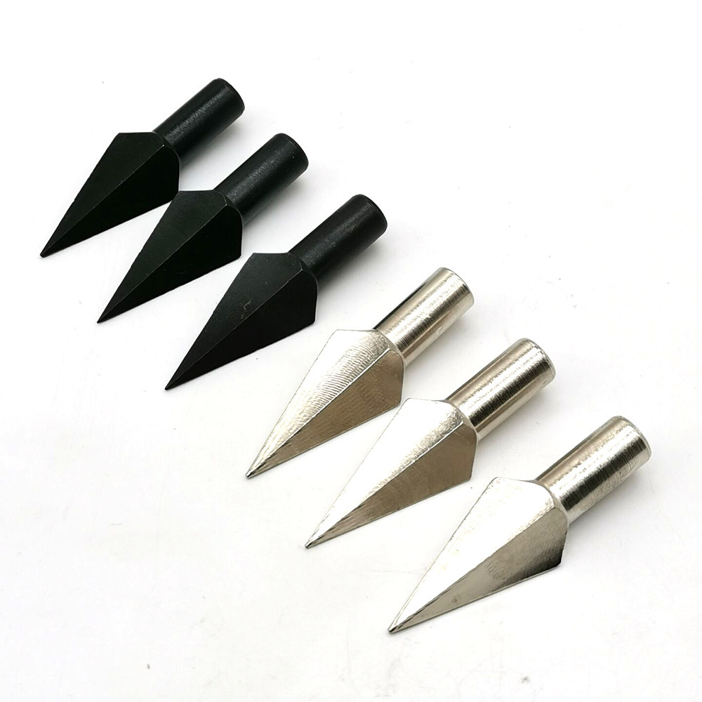 Traditional 8mm 240Gn Alloy steel Outer Broadhead Arrow Head Archery Point Arrow Tip for Wooden/Bamboo Arrows Hunting  Accessory