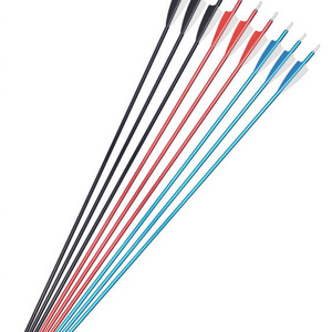 Archery Manufacturers 7.6mm 31inch arrows steel point and plastic vanes Aluminum Metal Arrows bow and arrow shooting