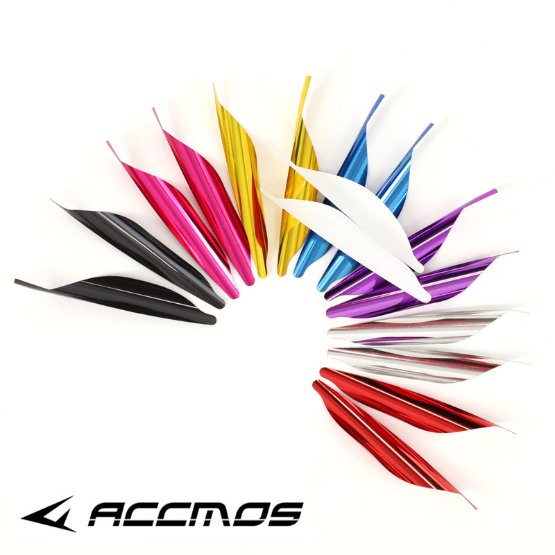 50pcs/pack Archery 1.8 inch  spin Feather RW DIY Arrow Archery With sticker Tape Spin Vans