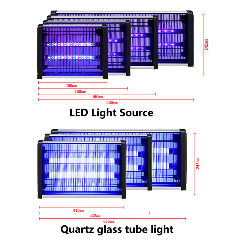 Electric shock insect killer Mosquito insect trap LED lamp Bug Zapper trap For Restaurant led mosquito killer light