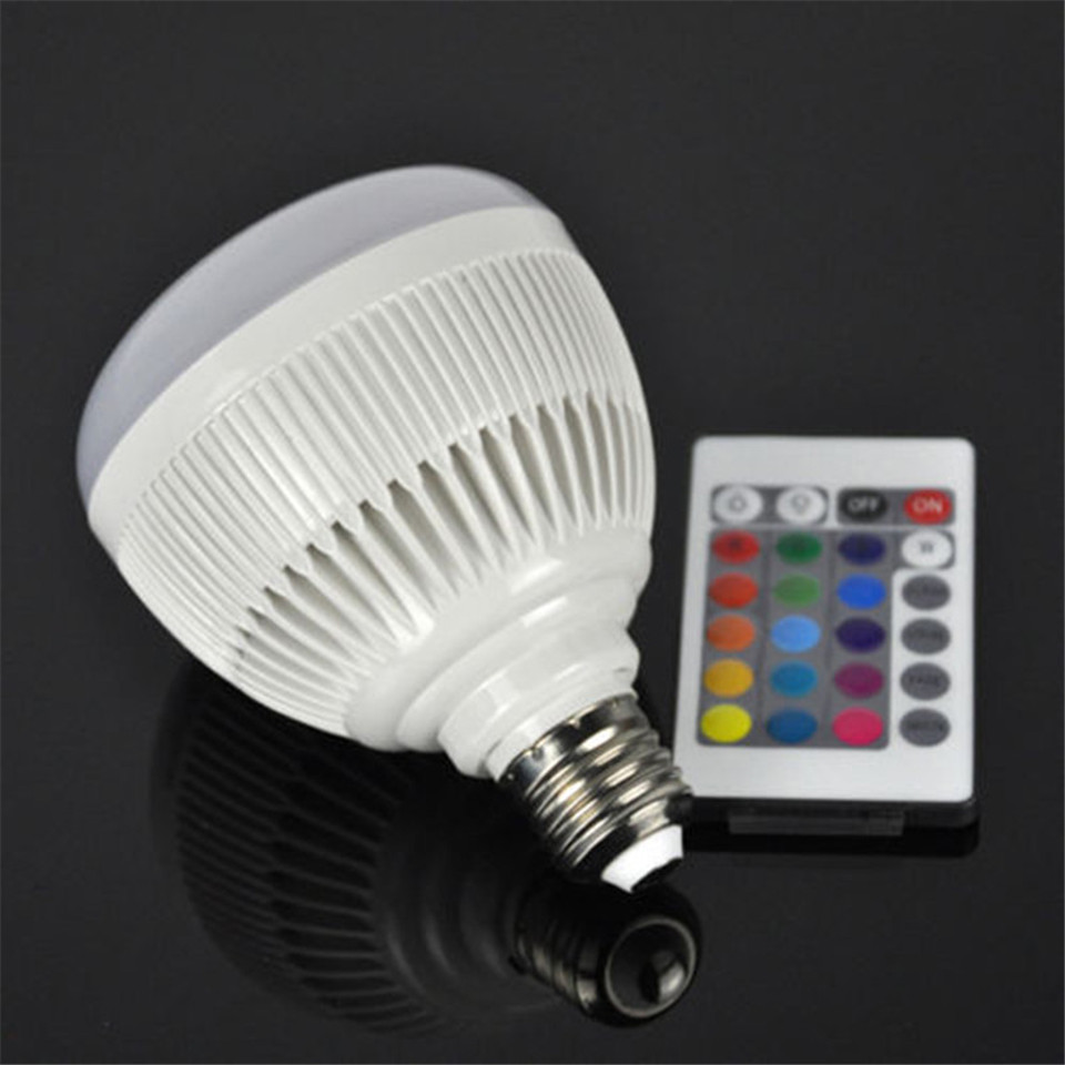 indoor party music bulb bluetooth light speaker E27 rbgw for home birthday party bass effect candle dinner rgb bulb with music