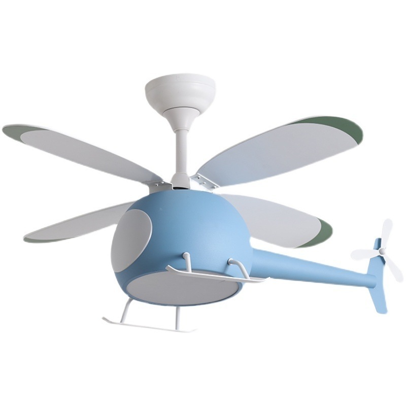 Aircraft model Children Cartoon led ceiling light with fan Helicopter Plane ceiling fan with light For Children's Bedroom