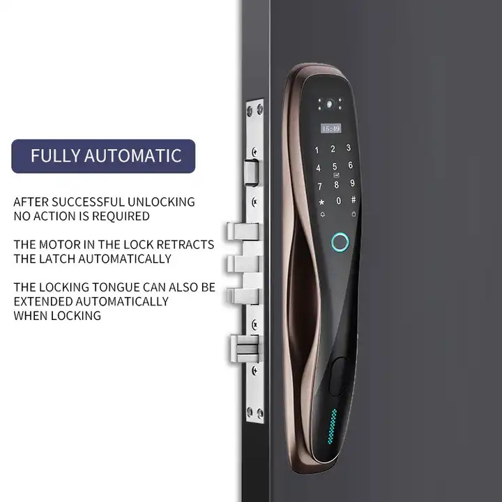 Aidmi Tuya app Smart 3D Face Recognition  Door Lock Devices Electronic Security Intelligent Fingerprint Door Lock with Camera