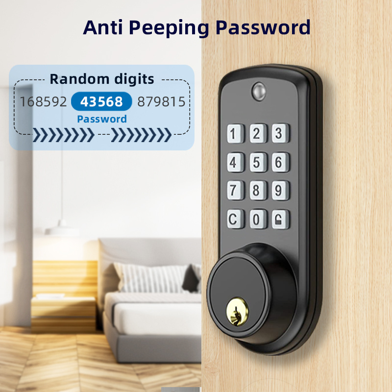 Hot Selling Number Keypad Password Electronic Deadbolt Keyed Entry Front Combination Security Digital Door Lock