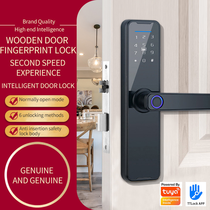 Door Lock Set Modern Design Door Smart Door Locks and Handles Aidmi Stainless Steel with Keys Black 50 Support Go Cloud CN;GUA