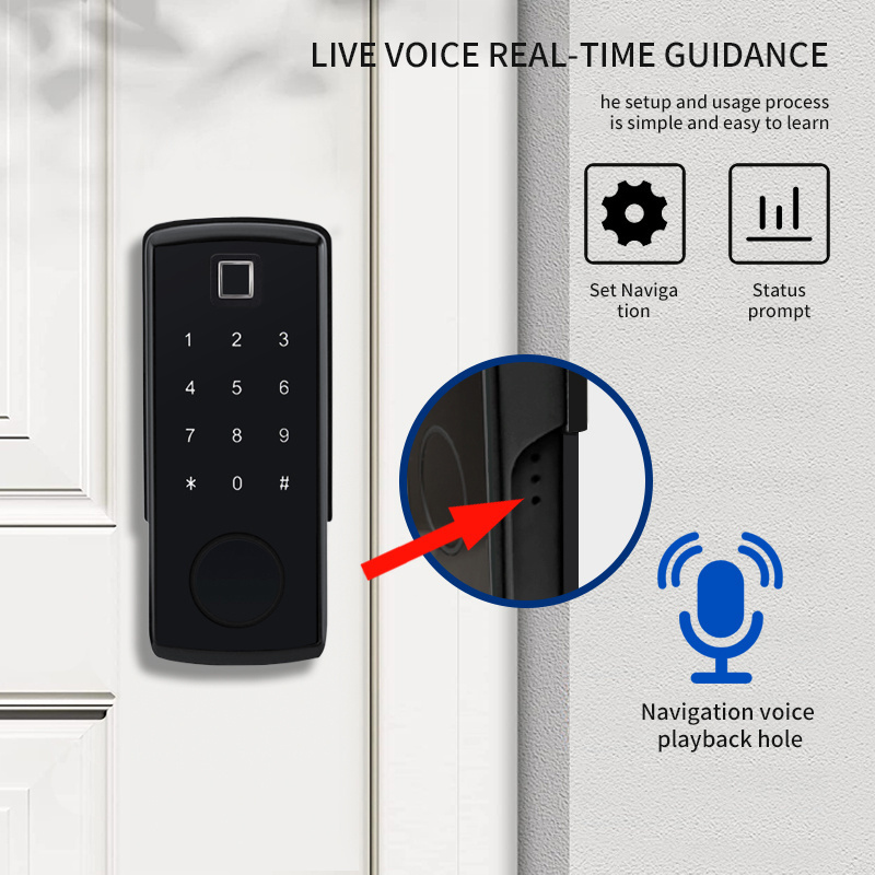 Aidmi Customized automatic smart fingerprint deadbolt door lock with keyboard keyless sliding password door lock