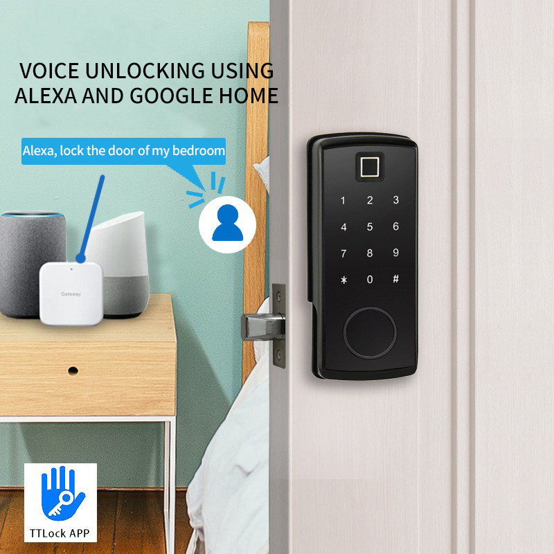 Aidmi Customized automatic smart fingerprint deadbolt door lock with keyboard keyless sliding password door lock