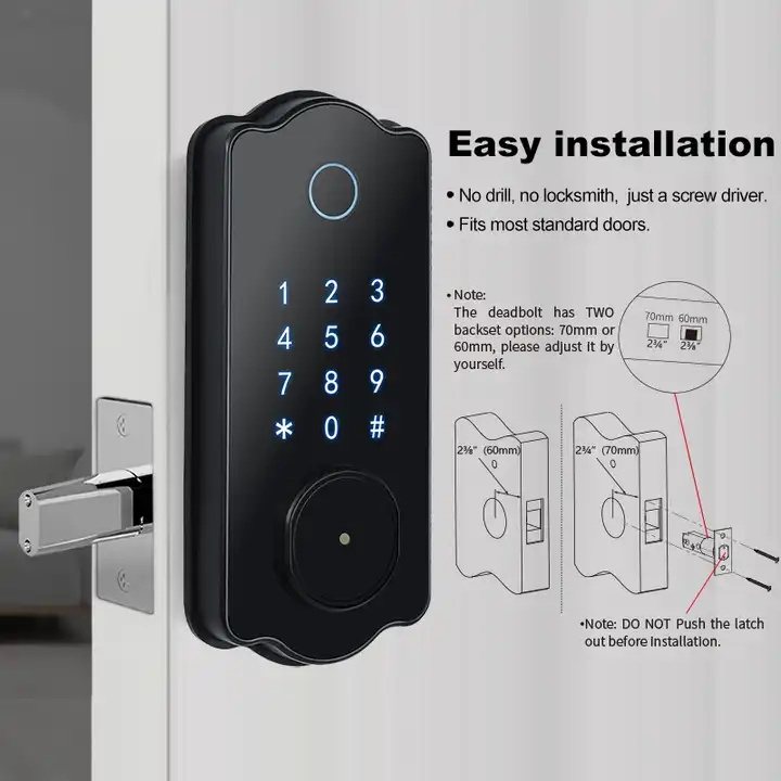 Aidmi TTLock Coded Digital Smart Lock Touch Screen Keypad Deadbolt Smart Electronic Door Lock Single Latch Keyless Deadbolt Lock