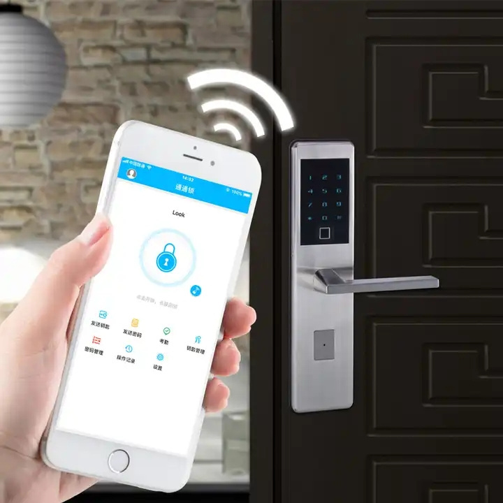 Aidmi Factory Price Home Security Digital WiFi App Smart Door Lock Aluminum Fingerprint Inside Handle Tuya Smart Lock