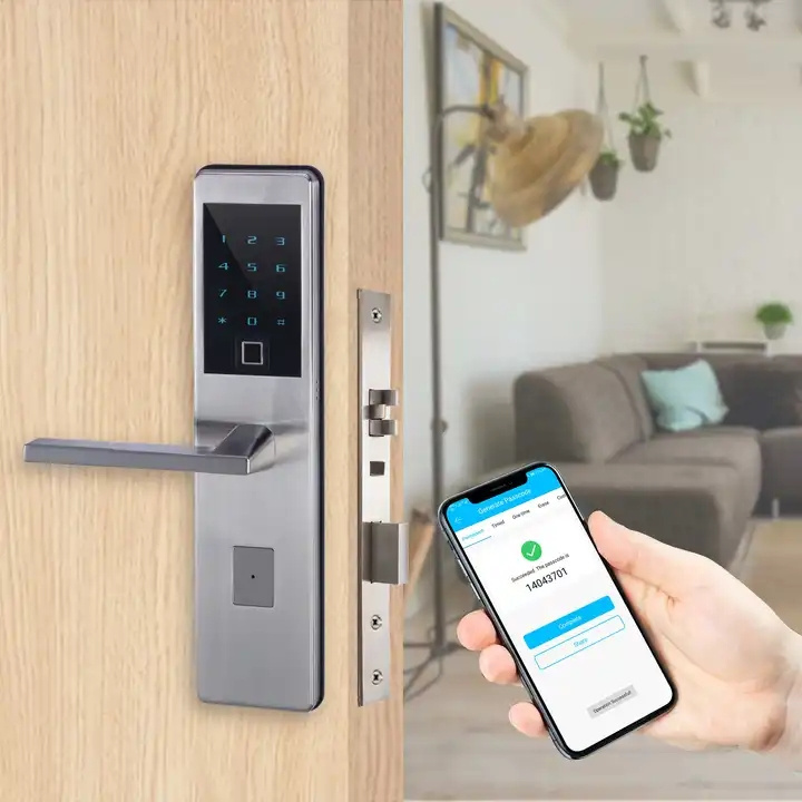 Aidmi Factory Price Home Security Digital WiFi App Smart Door Lock Aluminum Fingerprint Inside Handle Tuya Smart Lock