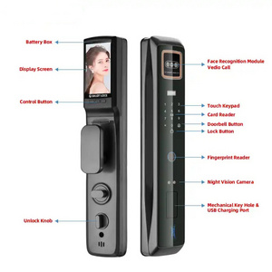 Aidmi Tuya Wifi Fingerprint Recognition Smart Door Lock Cat Eye Automatic Face door lock with Camera Capture Function