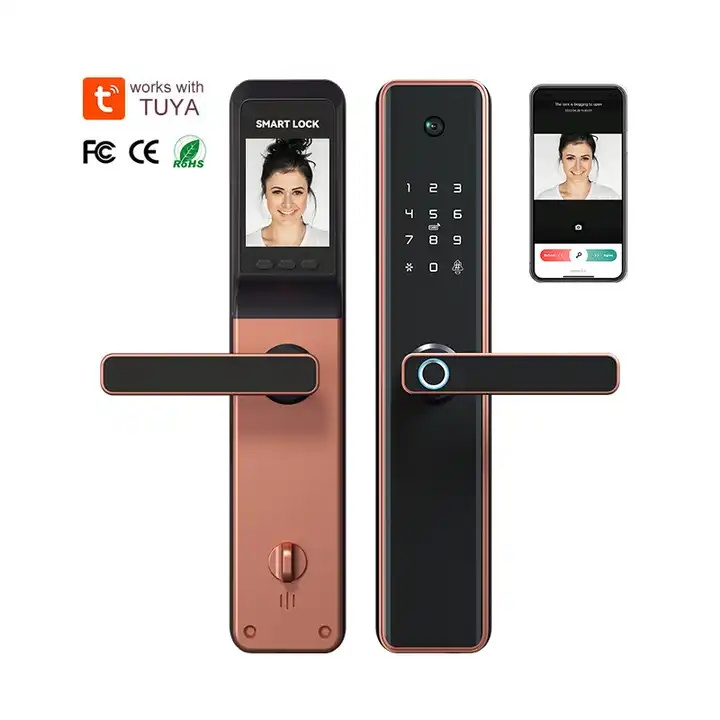 Aidmi Intelligent Remote Unlock Wireless Handle Lever Keyless Entrance Outdoor Cat's Eye Fingerprint Smart Door Lock