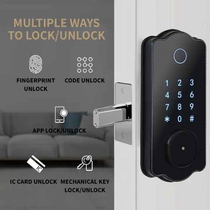 Aidmi Security APP Tuya Blue tooth Keyless Smart Door Lock Intelligent Fingerprint Deadbolt