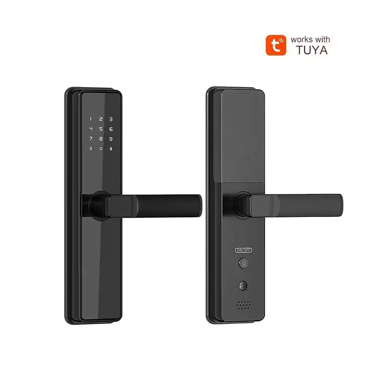 Aidmi Cerradura Inteligente Exterior Door Handle Smart WIFI Tuya APP Digital Rfid Card Key Digit Fingerprint Door Lock