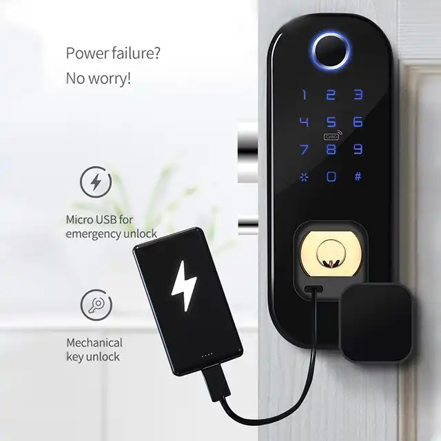 Aidmi Tuya Smart Lock Waterproof Digital Door Lock With Password Card Key For Home Security System Fingerprint Door Lock