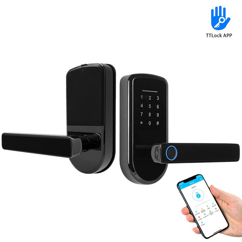 Aidmi WiFi Tuya APP Wireless Keyless Electric Fingerprint Handle Deadbolt Lock With Smart Door Lock