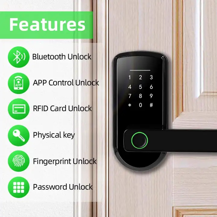 Aidmi WiFi Smart Digital Lock Keyless Deadbolt Lock Serraduras Digitales Electric Handle Front Door lock With Keypad