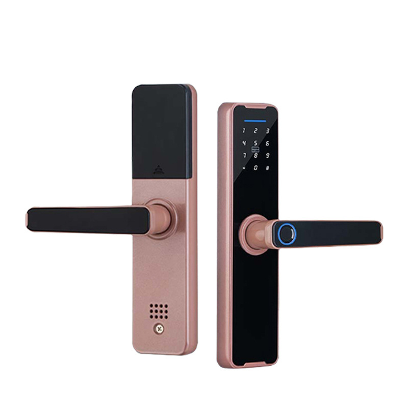 Aidmi Electric Handle Lock TUYA Smart Home Door Lock Biometric fingerprint lock cerradura inteligente con huella digital