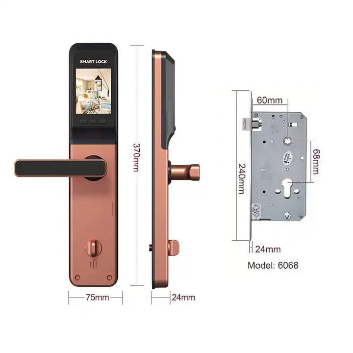 Aidmi Electronic Fingerprint Cerraduras Digit Digital Tuya Inteligentes Security Locks Front Smart Home Door Lock