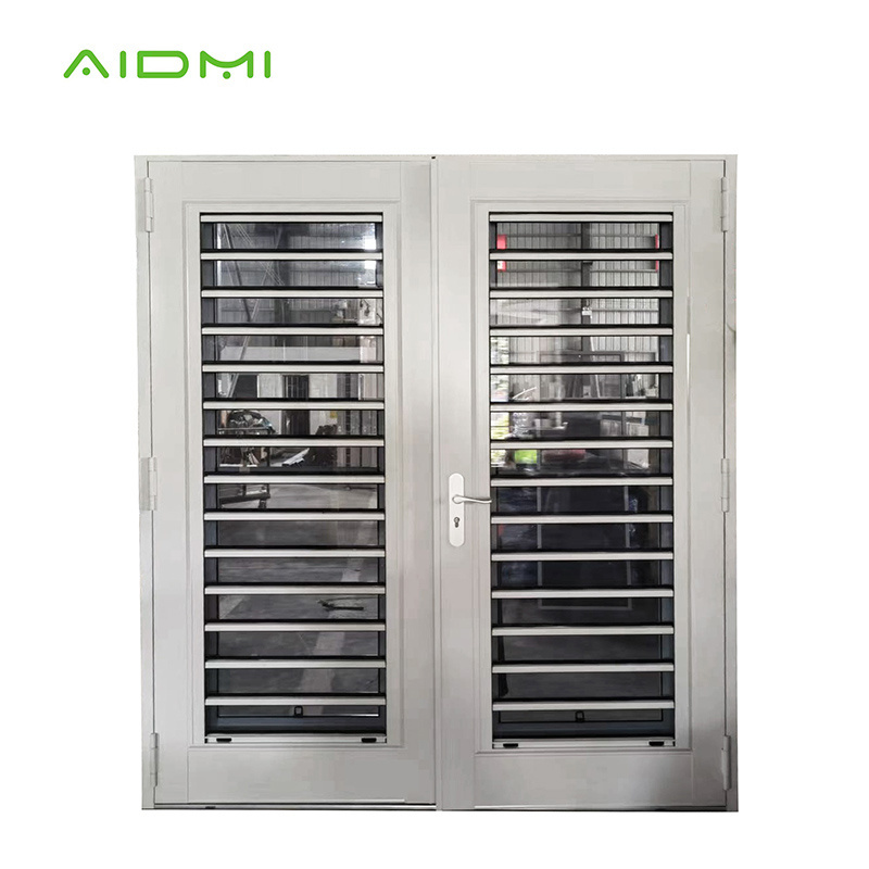 Aidmi Factory custom Luxury aluminium ajustable louvre shutter window & Exterior Sun Shade Louver