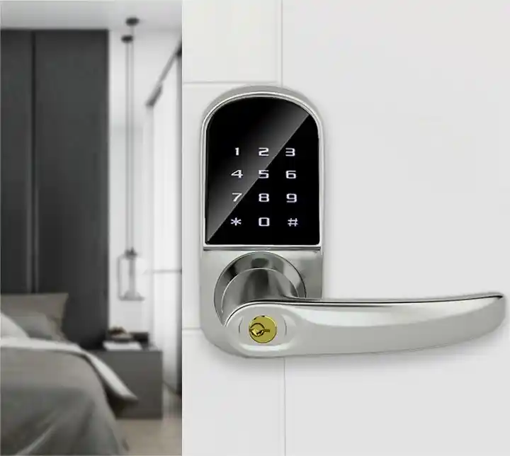 Aidmi Card Electronic keyless digital keypad handle smart door lock with mechanical keys for door