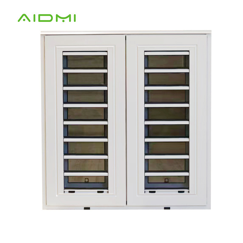 Aidmi Factory custom Luxury aluminium ajustable louvre shutter window & Exterior Sun Shade Louver