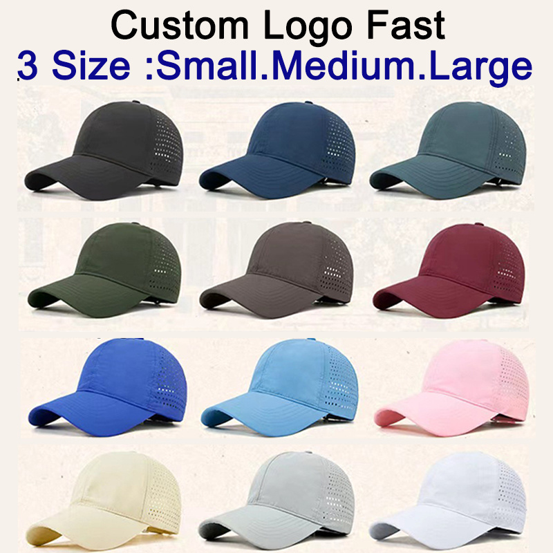 Wholesale Summer Custom Logo baseball gorras Laser Drilling Hole outdoor fishing waterproof sport cap trucker hat