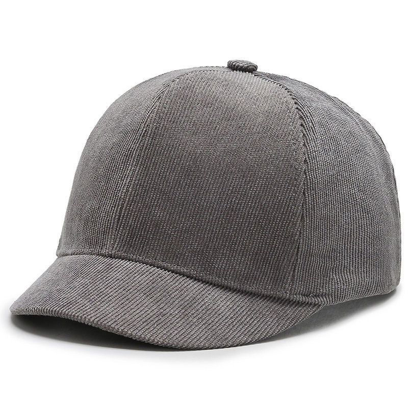 Wholesale Unstructured Short Brim 6 Panel Casquette Baseball Caps Blank New Fitted Hats corduroy hat