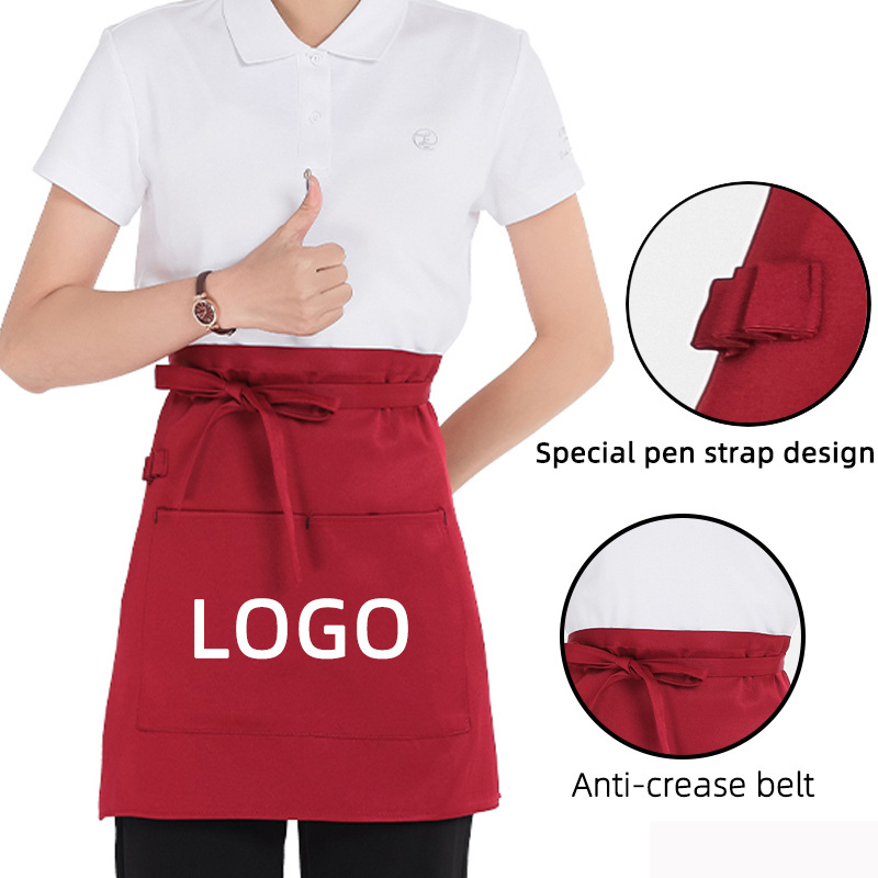 High Quality Hotel Western Restaurant For Cooking Waiter Half Body Short Section Apron Hairdressing Restaurant Uniform