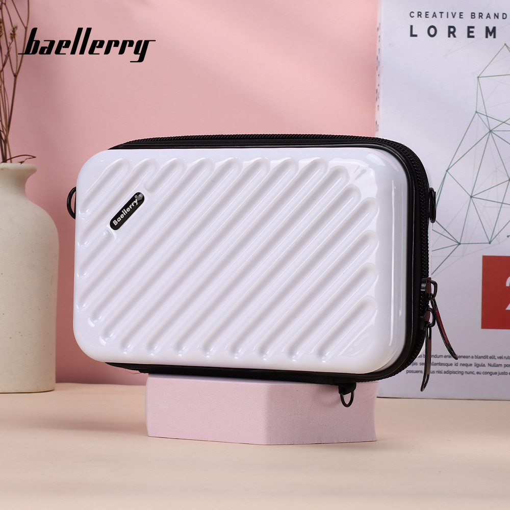 baellerry women fashion mini cell phone bag Suitcase Shape plastic hard shell makeup custom high quality crossbody bag for women