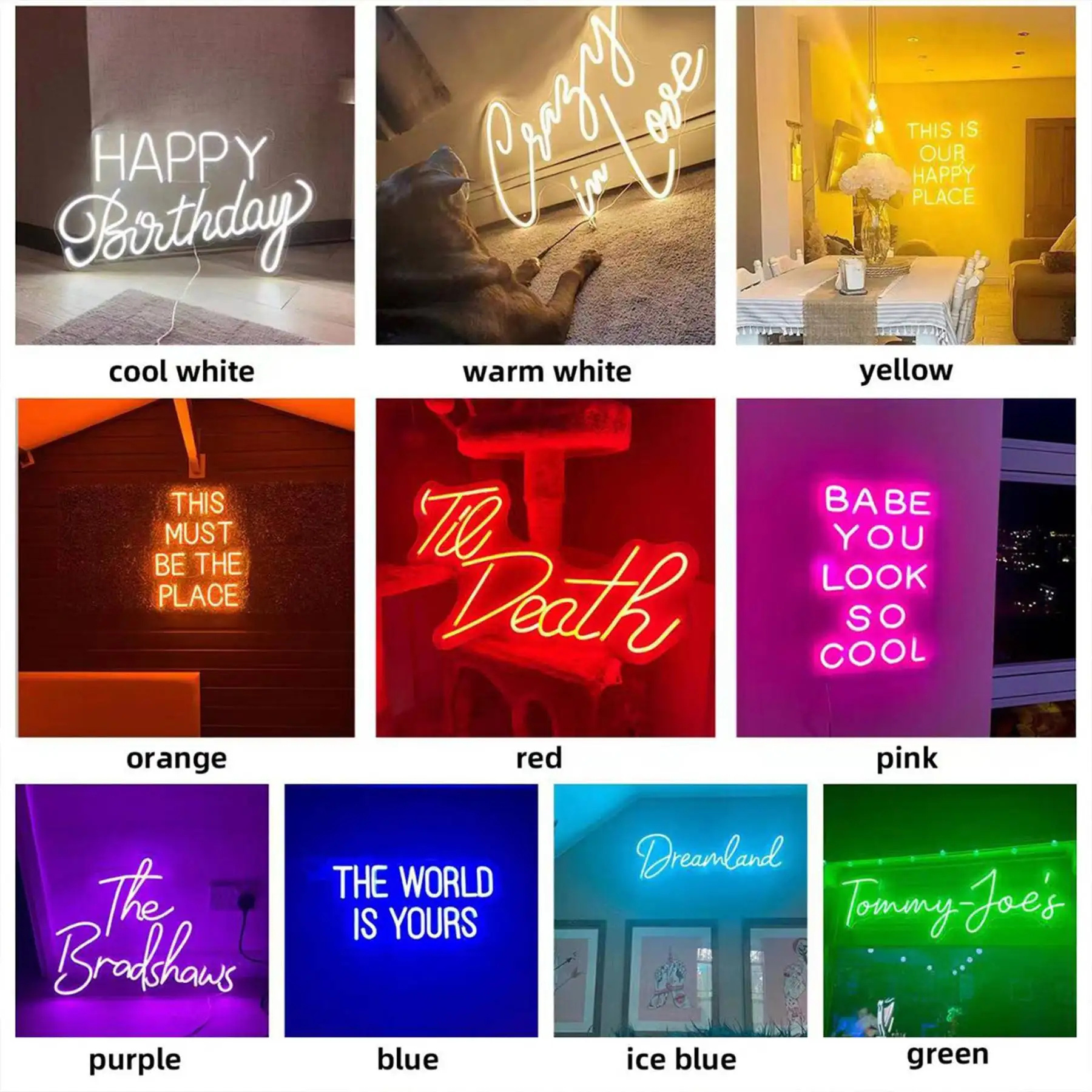 Custom Wedding Neon Sign, LED Happily Ever After Wedding Neon Sign Light for Event Planner, Party Wall Decoration Lighting