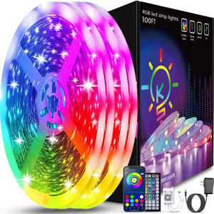 Smart RGB LED Strip light with SMD 5050 RGB Bluetooth intelligent APP 44 key remote control 5V 12V LED light strip