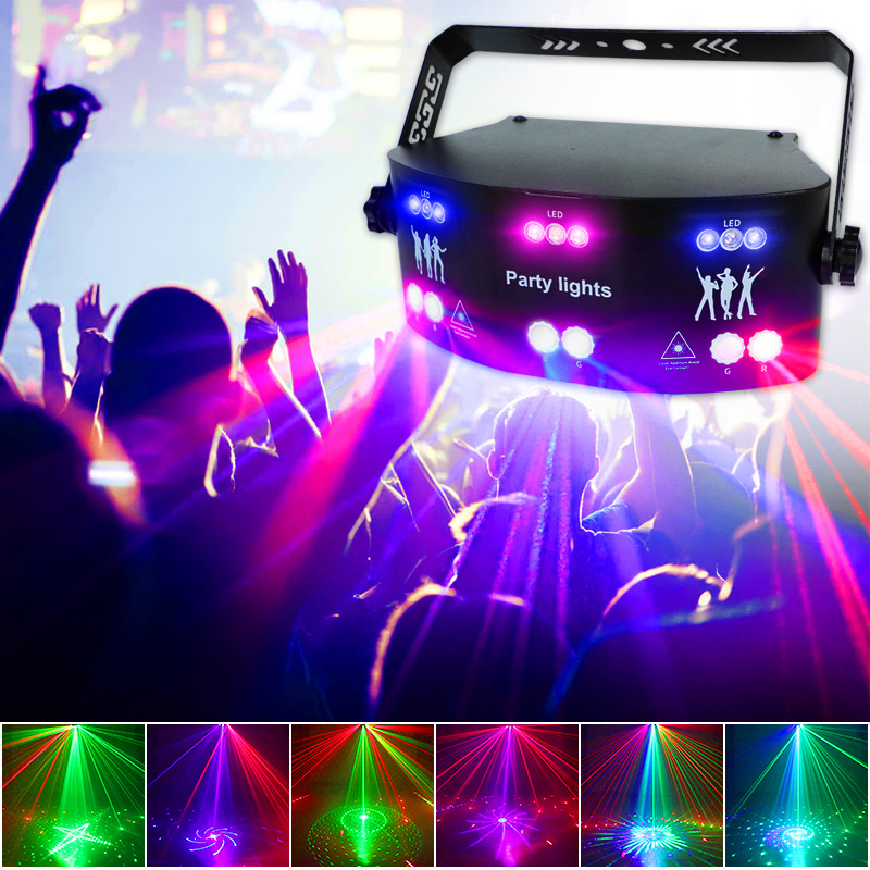 15 eyes LED laser effect moving beam lights - DJ LED Stage Light disco ball projector - Lazer lamps night club ceiling light bar