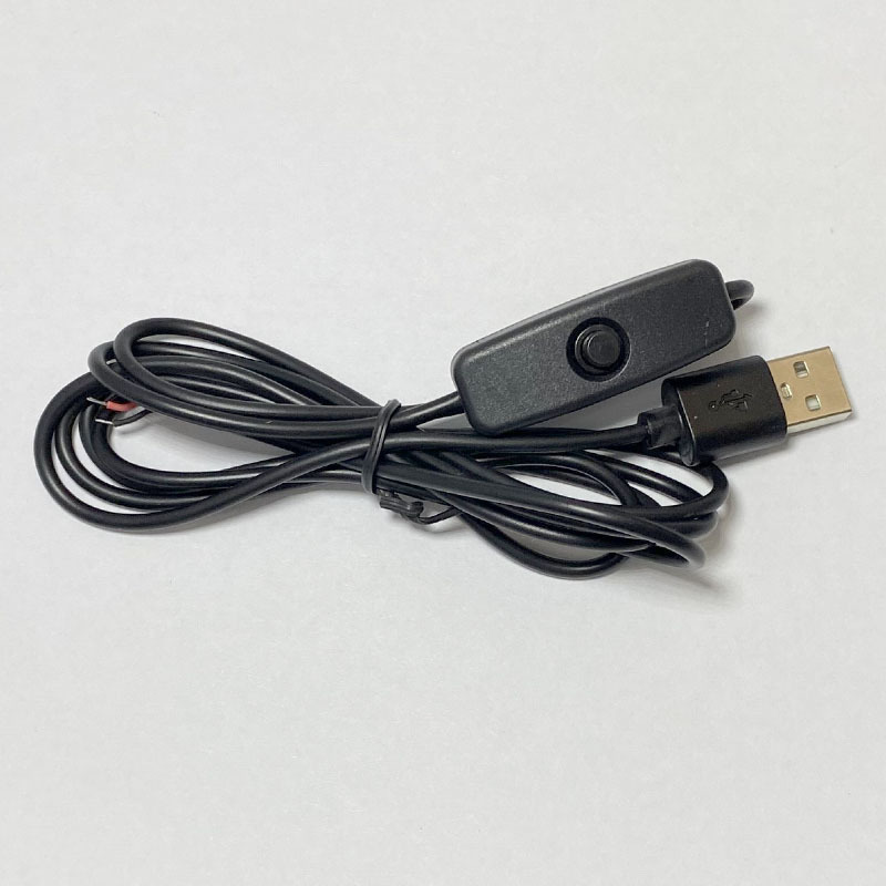 High Quality 5V USB A Connector to Open Tinned Wire ON OFF 501 Push Switch Power Extension Cable for Led Light Strip Lamp