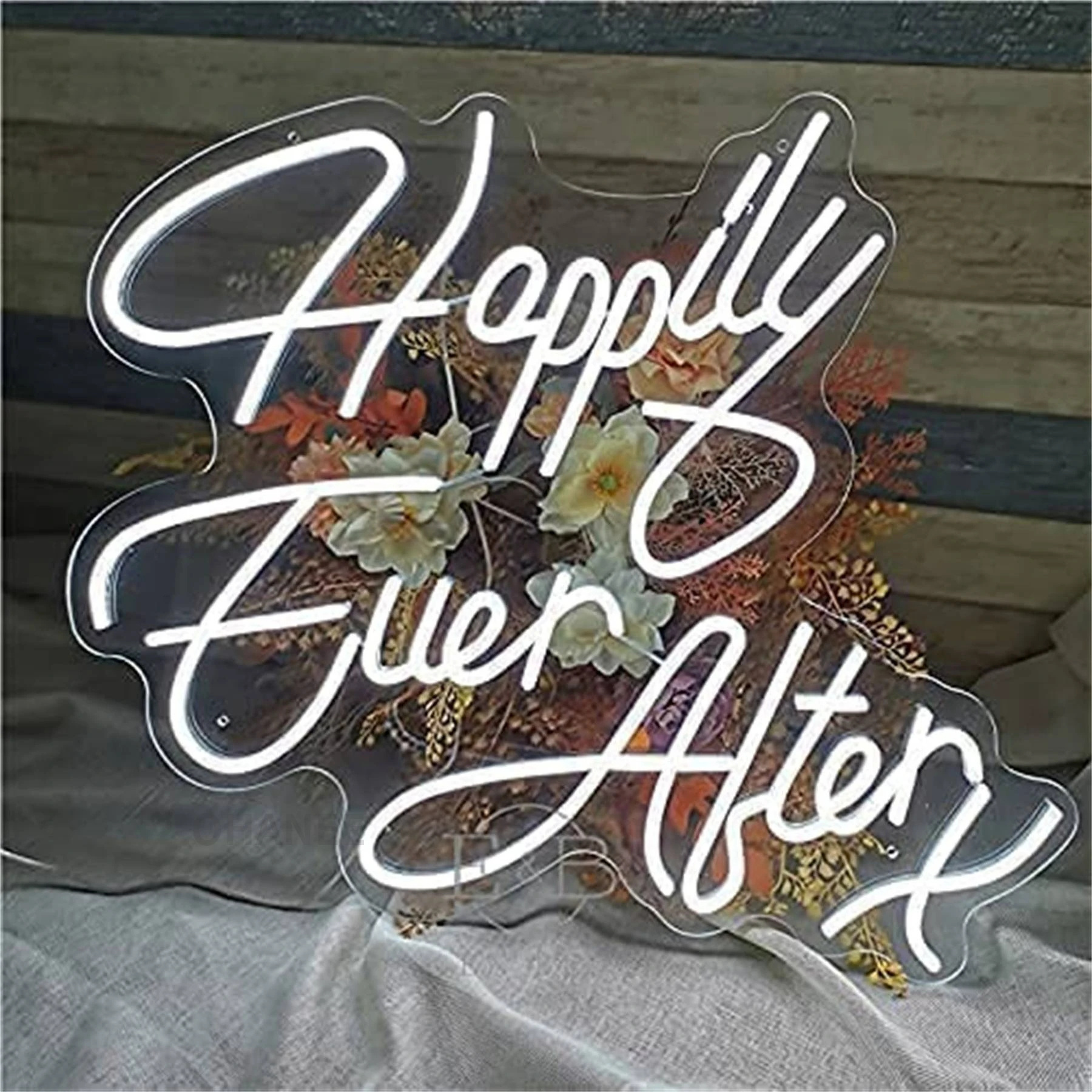 Custom Wedding Neon Sign, LED Happily Ever After Wedding Neon Sign Light for Event Planner, Party Wall Decoration Lighting