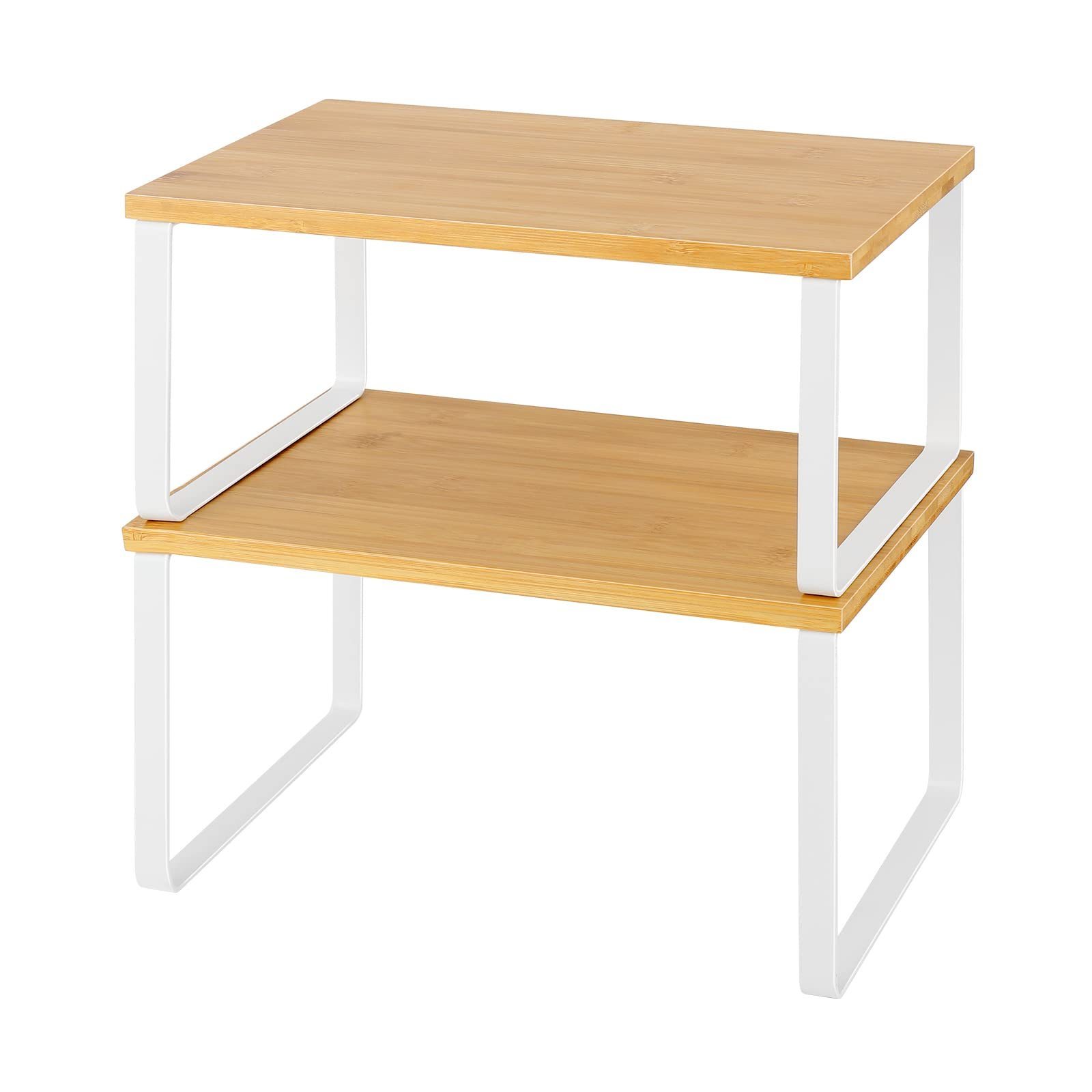 stackable table stand suitable small shelf riser bamboo Kitchen counter for kitchen bedroom