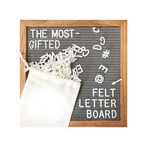 Changeable Letter Board Frame Wooden Message Board with Letters