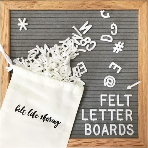 Changeable Letter Board Frame Wooden Message Board with Letters