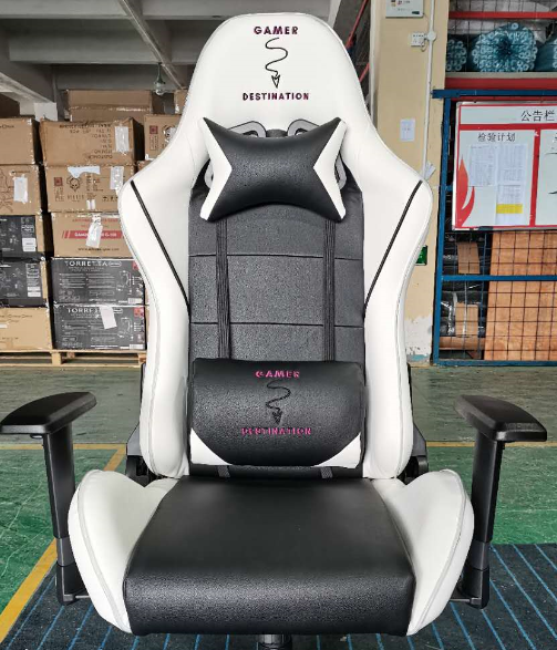 Adjustable Ergonomic Gaming Chair East Seat White And Black Gaming Chair PU Leather Racing Chair