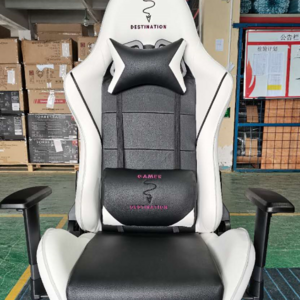 Adjustable Ergonomic Gaming Chair East Seat White And Black Gaming Chair PU Leather Racing Chair