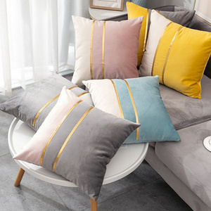 Amity New  Pieced gold  Grey White Gold Decorative Luxury Velvet Sofa Throw Pillow case Cushion Covers