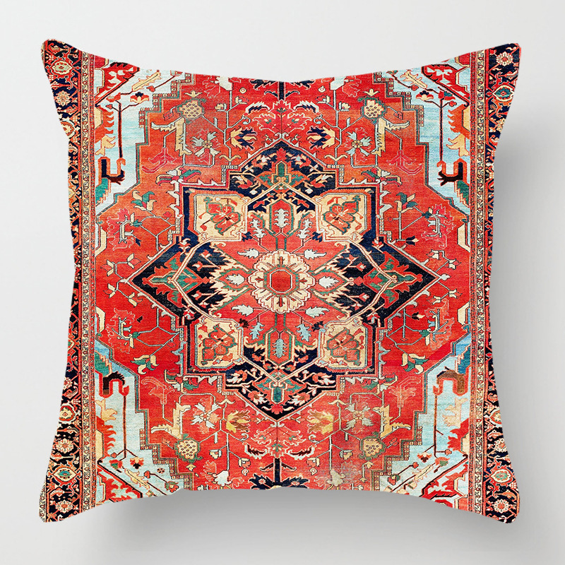 Amity Morocco Turkish Printing Throw Pillow Covers Indian Square 18x18 Cushion Cover Moroccan Mexican Pillow Cases