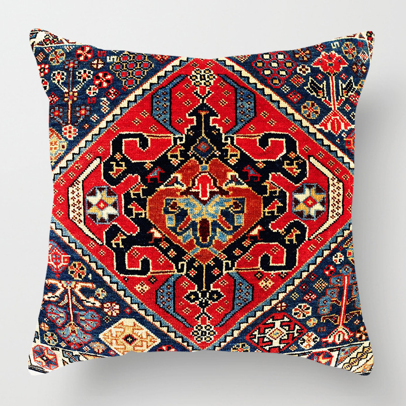 Amity Morocco Printing Style Home Decorative Pillow Cover Mandala Medallion Ethic Square Pillow Case Sofa Bedroom Cushion Cover