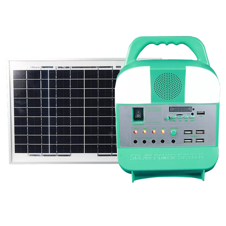 Small PV Panel With Lightbulb Camping Mini Portable Home 12v DC Solar Lighting System