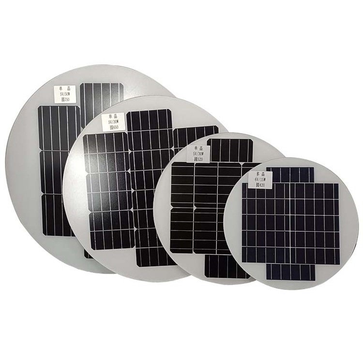 Manufacturer Custom Round Triangle Shape Mono Solar Cell Poly Solar Panel Circular 35w 15w