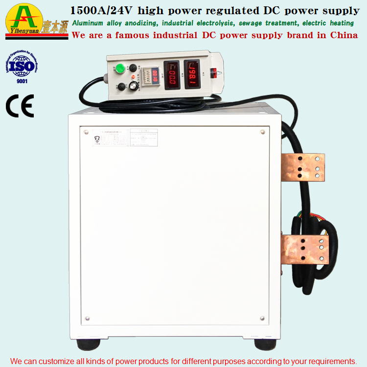 1500A/24V High Power Regulated Adjustable DC Power Supply 25V for Industrial Electrolysis and Anodizing Rectifier